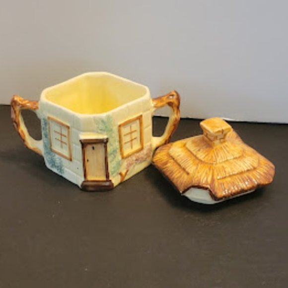 Vintage 1940's Made in England, Set of 3 Keele St. Pottery Teapot, Cream & Sugar - Picture 5 of 12